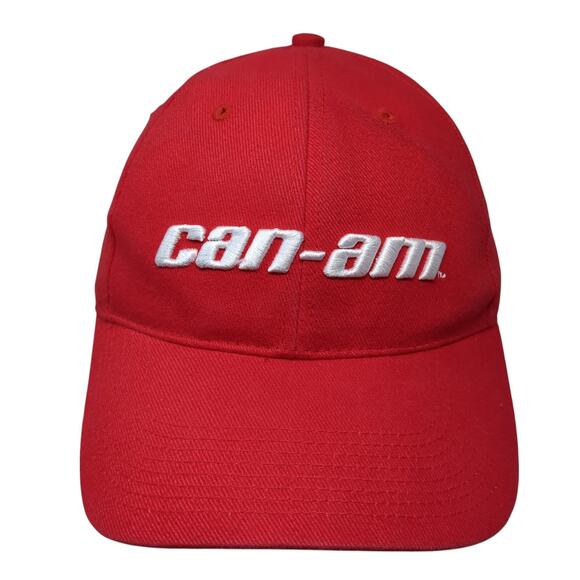 Can-Am Dockside Marine Slideback Baseball Cap Red OS Adjustable 6 Panel BRP - Picture 1 of 9